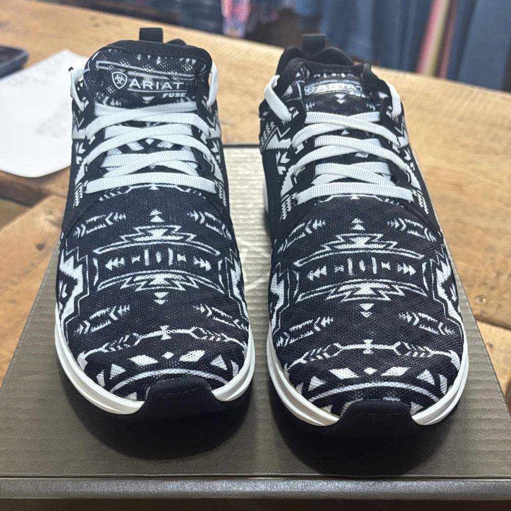 Ariat Black and White Patterned Athletic Shoes